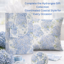 Mediana Bolsa de regalo floral Hortensia Azul