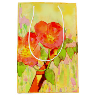 Mediana Bolsa de regalo Floral Rosados Amarillos Sweet Bri