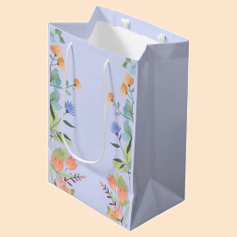 Mediana Bolsa de regalo floral violeta claro