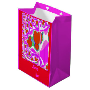Mediana Bolsa de regalo fractal de corazón sangrante