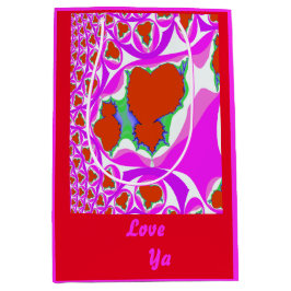 Mediana Bolsa de regalo fractal de corazón sangrante