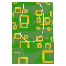 Bolsa de regalo geométrica verde