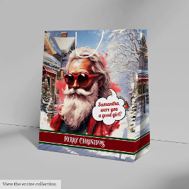 Mediana Bolsa de regalo grande de Santa Claus Cool Accesor
