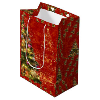 Mediana Bolsa de regalo media de árbol de Navidad esparcid