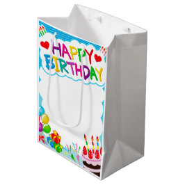 Mediana Bolsa de regalo media de cumpleaños