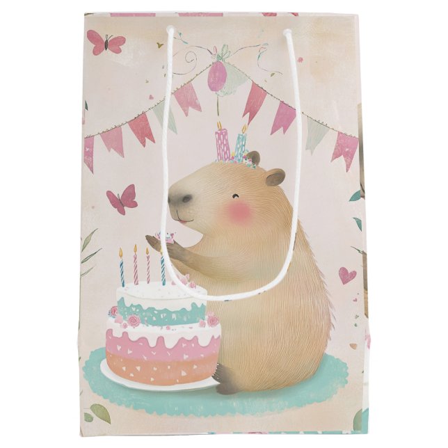 Mediana Bolsa de regalo media de decoración de Fiesta Bash (Reverso)