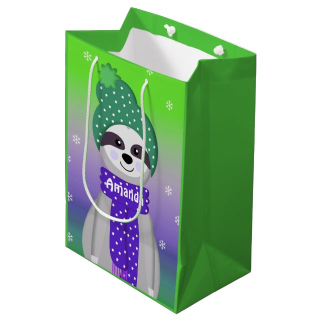 Mediana Bolsa de regalo media de diseño de eslogan de invi (Angulo Anverso)
