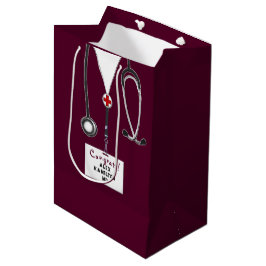 Mediana Bolsa de regalo media de felicitaciones de médica