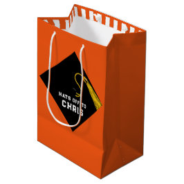 Mediana Bolsa de regalo media de graduación personalizada