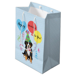 Mediana Bolsa de regalo media de los globos del partido de