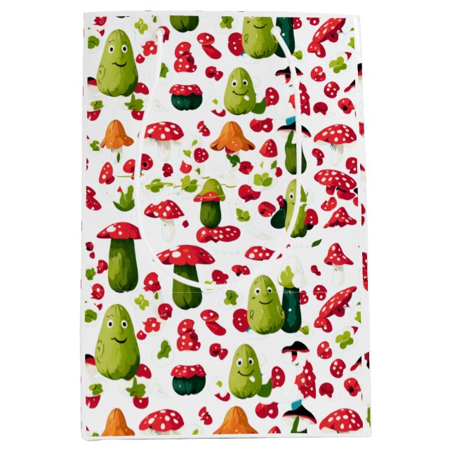 Mediana Bolsa de regalo media de piquete y champiñón única (Anverso)