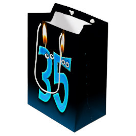 Mediana Bolsa de regalo media de velas de cumpleaños 35