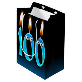 Mediana Bolsa de regalo media de velas de cumpleaños númer