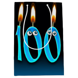 Mediana Bolsa de regalo media de velas de cumpleaños númer