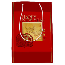 Mediana Bolsa de regalo media del Año de la Rata China de 