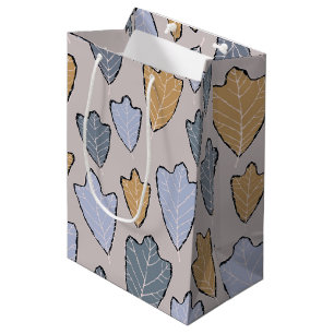Mediana Bolsa de regalo media del patrón de hojas de Jack