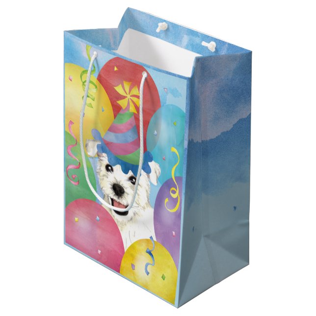 Mediana Bolsa de regalo media para los globos de cumpleaño (Angulo Anverso)
