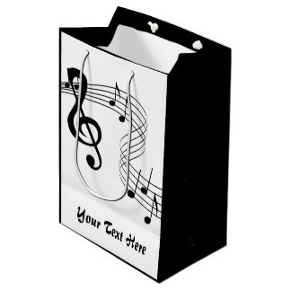 Mediana Bolsa de regalo media para músico Music Score