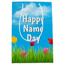 Mediana Bolsa de regalo media para tulipanes de nombre fel