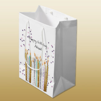 Mediana Bolsa de regalo media para velas de cumpleaños de