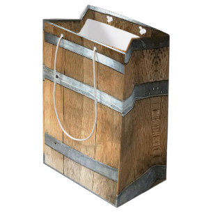 Mediana Bolsa de regalo medio de barril de vino