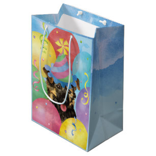 Mediana Bolsa de regalo medio de los globos de cumpleaños