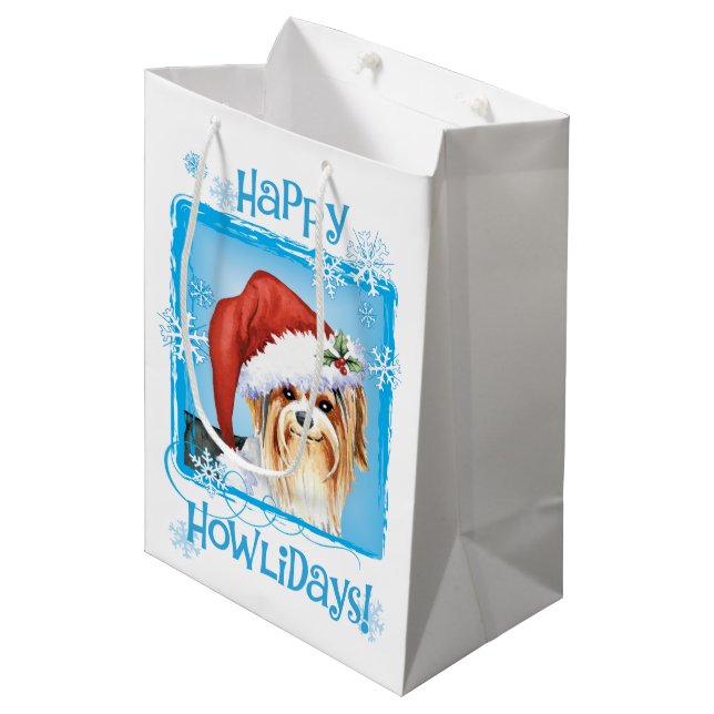 Mediana Bolsa de regalo medio feliz de Howlidays Biewer Te (Angulo Anverso)