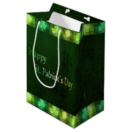 Mediana Bolsa de regalo medio Grungy St. Patrick's Day Sha