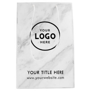 Mediana Bolsa de regalo moderna para negocios minimalista