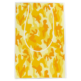 Mediana Bolsa de regalo multipropósito de camo amarillo do