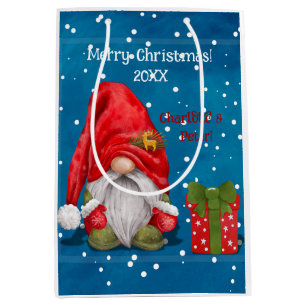 Mediana Bolsa de regalo navideño de personalizable lindo p
