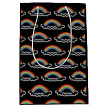 Bolsa de regalo Neon Rainbows (negro)