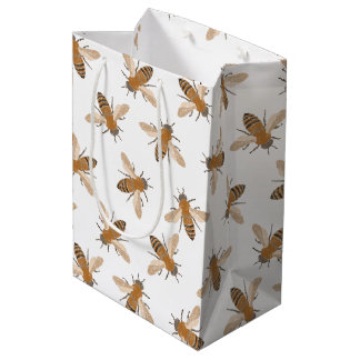 Mediana Bolsa de regalo para abejas dibujadas a mano