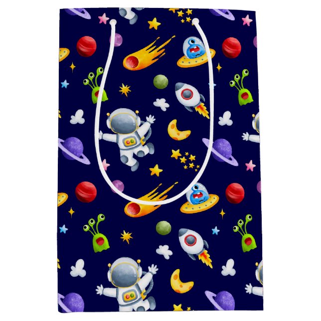 Mediana Bolsa de regalo para alienígenas astronautas (Anverso)