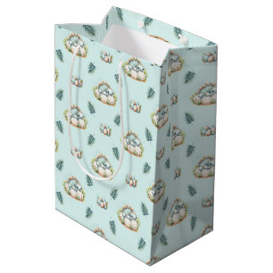 Mediana Bolsa de regalo para baby shower con patrón de din