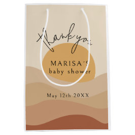 Mediana Bolsa de regalo para baby shower Desert Chic Sandy