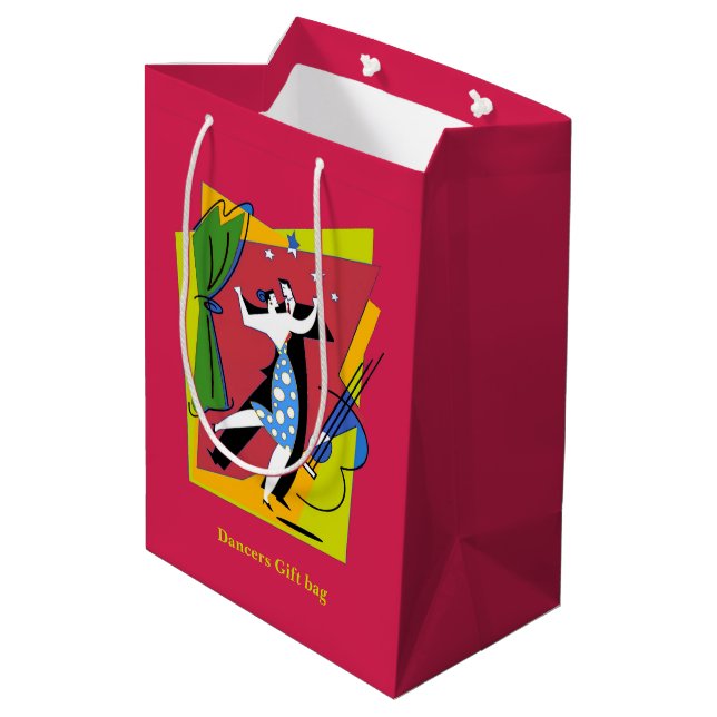 Mediana Bolsa de regalo para bailarines (Angulo reverso)