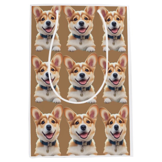 Mediana Bolsa de regalo para Corgi (Anverso)