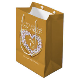 Mediana Bolsa de regalo para el 75° aniversario del boda