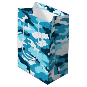 Mediana Bolsa de regalo para el camuflaje azul
