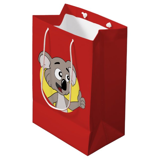 Mediana Bolsa de regalo para el personalizado del oso Koal (Angulo Anverso)