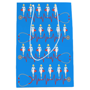 Mediana Bolsa de regalo para enfermeras retro