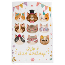 Bolsa de regalo para fiesta de gatitos perfecta pa
