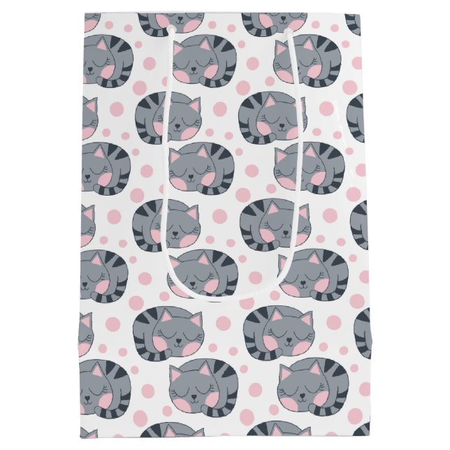 Mediana Bolsa de regalo para gato durmiente (Reverso)