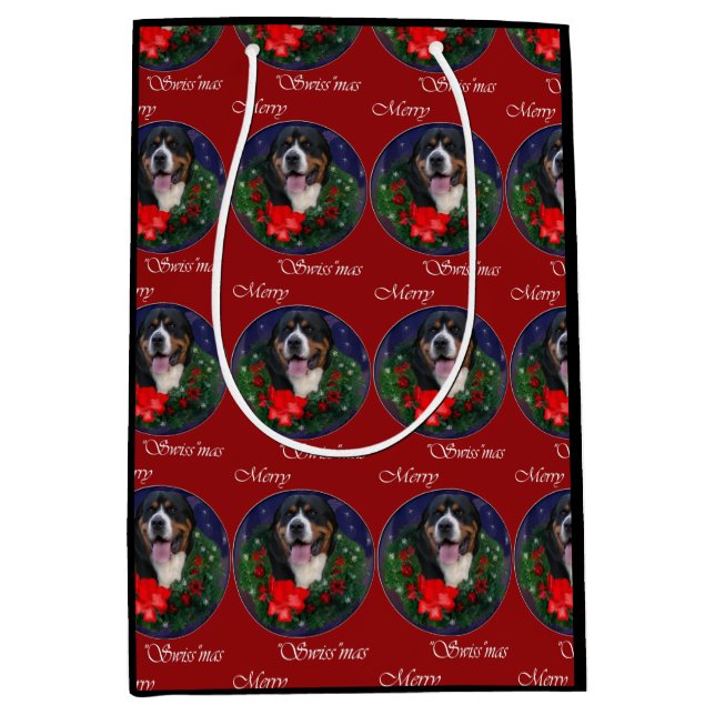 Mediana Bolsa de regalo para los Navidades de perro del Mt (Anverso)