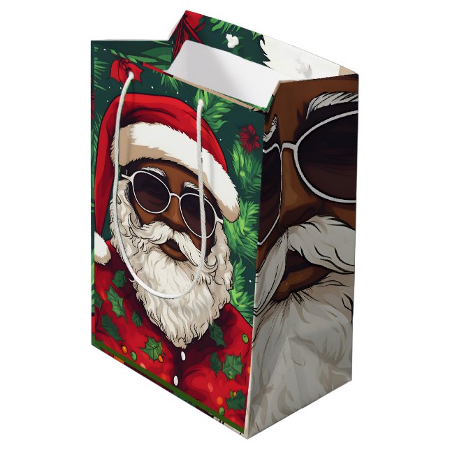 Mediana Bolsa de regalo para los Navidades de Santa Claus  (Angulo reverso)