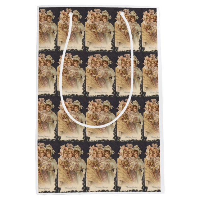 Mediana Bolsa de regalo para los Navidades victorianos de  (Anverso)