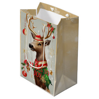 Mediana Bolsa de regalo para Navidades impresos en ambos l