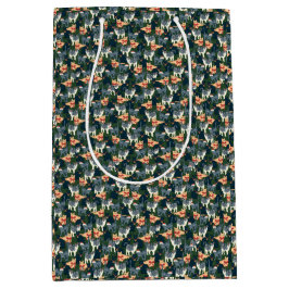 Mediana Bolsa de regalo para Navidades pequeños con gatos 