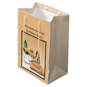 Mediana Bolsa de regalo para panadería de pan al horno en
